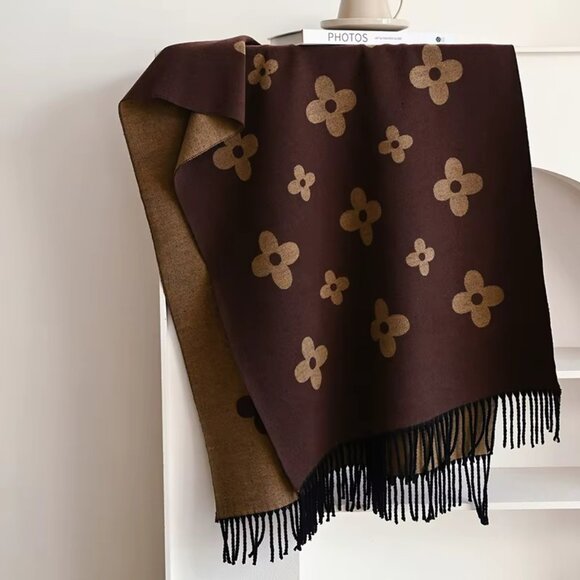 NEW! CASHMERE Inspired Double SIDED 25" WIDE SCARF - Picture 2 of 5